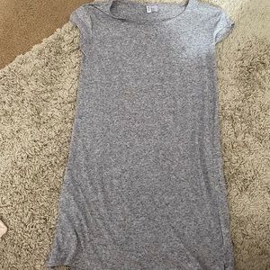 Grey divided T-shirt dress